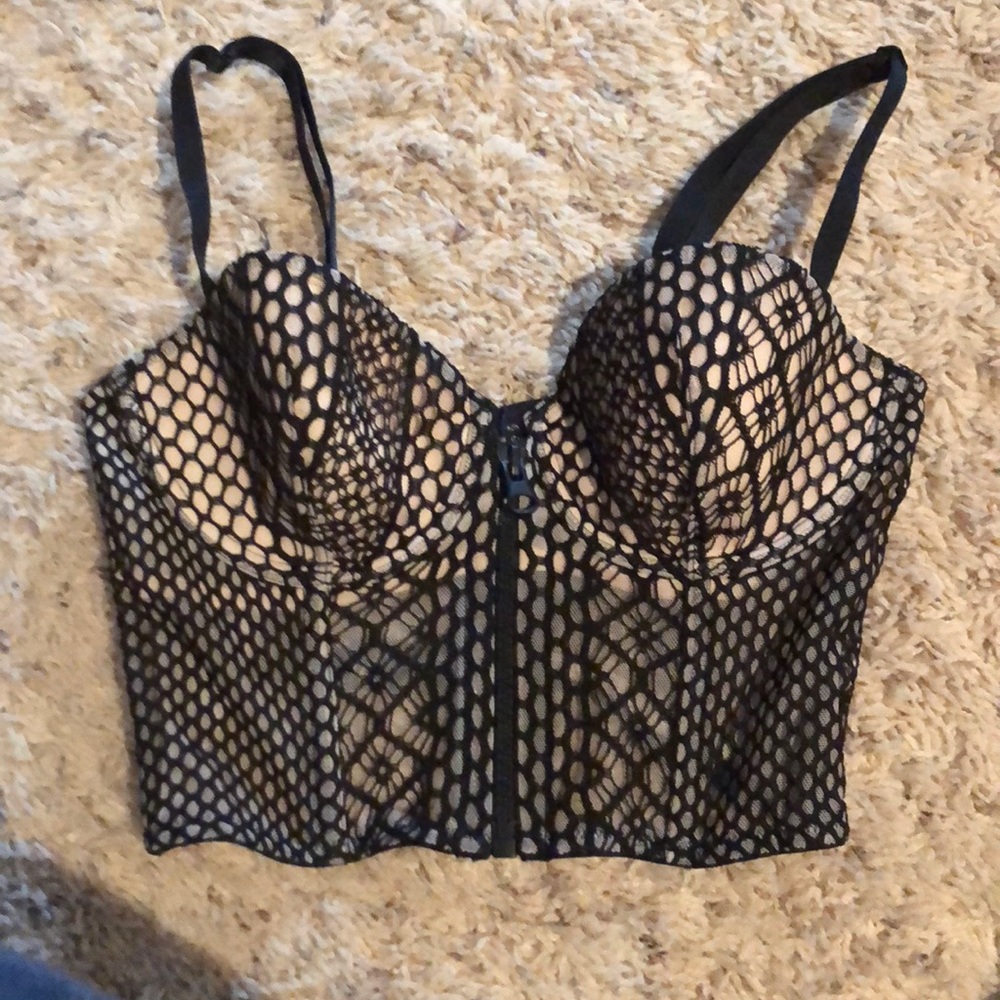 Black lace bra